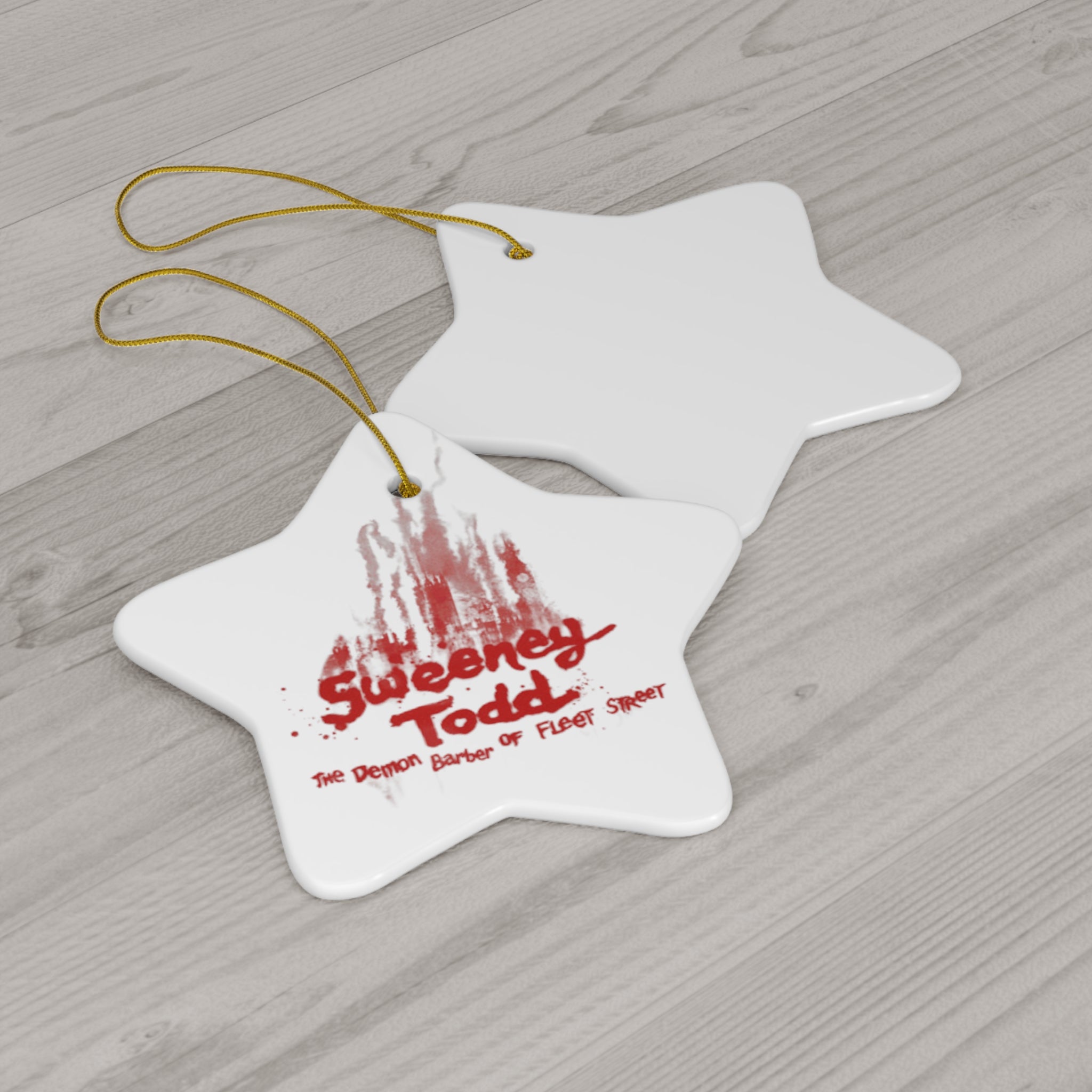 Sweeny Todd- Ceramic Ornament, 4 Shapes - Creations by Chris and Carlos